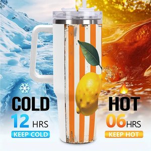 Gobelet isotherme personnalisé avec logo, 40 oz, en acier inoxydable, avec poignée, pour cadeaux d'équipe - Product Image 6