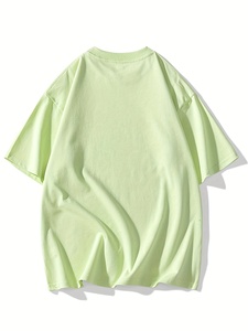 Camisetas de Algodón Lisas Extra Grandes Baratas al por Mayor, Camisetas Personalizadas para Hombre, 100% Algodón, Peso Pesado 280 g/m², Lisas, de Manga Corta - Product Image 2