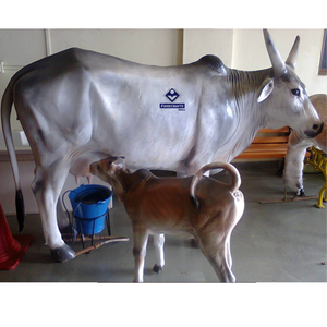 รูปปั้นวัวเรซิ่นใหม่ปี 2026 รูปปั้นสัตว์เหมือนจริง ของตกแต่งบ้าน - Product Image 2