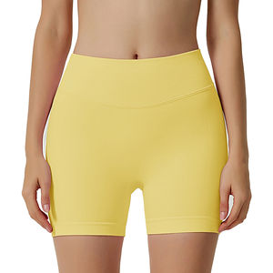 Shorts de Yoga Transpirables con Logotipo Personalizado, 100% Algodón, Shorts Deportivos para Correr, Leggings de Cintura Media para Gimnasio y Fitness para Mujer - Product Image 4