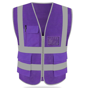 <b>Purple</b> High Visibility Mesh <b>Vest</b> - Product Image 6