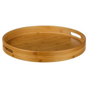 Plateau de service circulaire en bois de manguier de qualité supérieure, surface lisse, accessoire de cuisine durable et écologique pour un usage quotidien à la maison - Product Image 1