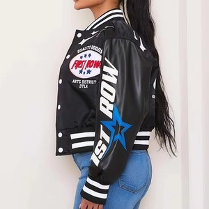 Chaqueta Universitaria de Cuero Personalizada para Mujer, Cuerpo de Lana, Servicio de Muestras de Fábrica OEM ODM Disponible, Ajuste Premium - Product Image 2