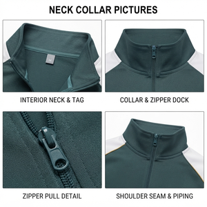 Survêtement technique zippé pour homme OEM, logo personnalisé, 100% coton, motif uni pour le jogging hivernal, survêtement uni pour homme - Product Image 5