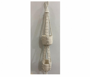 Colgador de Macramé de Cuerda de Algodón, Estilo Bohemio, para Plantas, Soporte Blanco para Macetas Colgantes, Decoración Hecha a Mano para el Hogar - Product Image 1