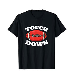 Classic Distressed Football <b>T</b> <b>Shirt</b> With Graphic Print Soft Cotton For Casual Streetwear And Everyday Sports Inspired Style - Product Image 1