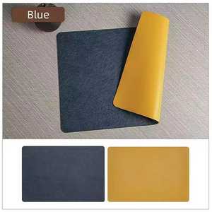 Luxury Finish Genuine Leather Place Mat Stain Proof Washable Premium Cowhide <b>Table</b> <b>Protectors</b> Wholesale LPM-0018B - Product Image 5
