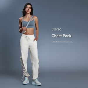 Conjuntos de Yoga Populares en Europa y América, Pantalones de Yoga Transpirables de Cintura Media para Mujer, Chaleco Deportivo, Ropa de Fitness de 2 Piezas, Ecológica - Product Image 1
