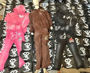 High Quality Cotton Fleece Screen Printing Logo Men's Tracksuit Custom Zipper <b>Puller</b> Sun Faded Streetwear Tracksuit - Product Image 6