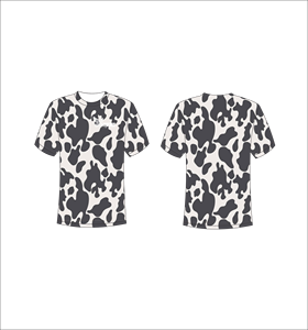T-shirt à manches courtes pour homme, imprimé camouflage, coupe classique, col rond, style décontracté, tissu tricoté - Product Image 1