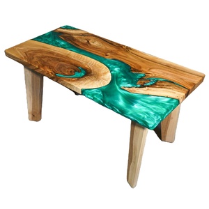Epoxy Home Decor Furniture Direct Manufacturer Handmade Resein Epoxy <b>Table</b> <b>Wood</b> and <b>Resin</b> with Customization <b>for</b> Shape Logo - Product Image 5