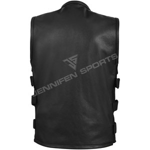 Chaleco de Cuero Genuino para Motocicleta, Fabricante de Chalecos de Seguridad de Cuero Genuino para Motocicleta OEM Personalizados - Product Image 6