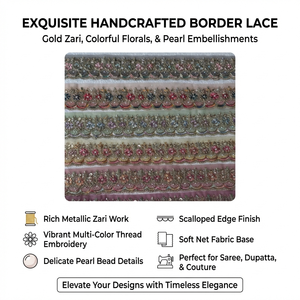 Vestido de Novia de Lujo Premium con Bordado Floral Ecológico y Ribete de Encaje, Tela de Encaje de Poliéster Exquisita al por Mayor - Product Image 6