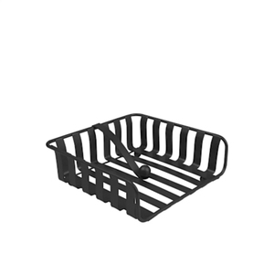 Industrial Metal Napkin Basket With Scroll Design And <b>Crystal</b> <b>Top</b> On Wooden Base kitchen countertop Napkin Basket - Product Image 4