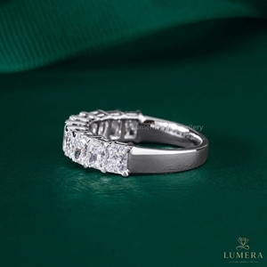 Anillo de Eternidad de Diamantes Cultivados en Laboratorio con Corte Radiante, Certificado por IGI, de Lujo, para Aniversario de Bodas, para Mujer - Product Image 2