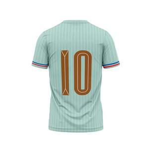 เสื้อฟุตบอลแบบซับลิเมชั่นย้อนยุค ระบายเหงื่อ แห้งเร็ว พิมพ์ชื่อผู้เล่นด้านหน้า ผ้าโพลีเอสเตอร์ ชุดฝึกซ้อมแบบสั้น - Product Image 2