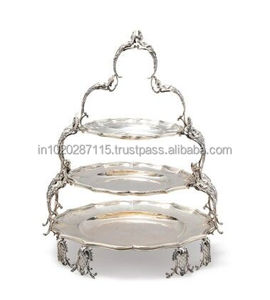 แท่นวางเค้กอลูมิเนียมแบบเรียบง่ายสำหรับร้านกาแฟโดยใช้การตกแต่งแบบมินิมอลลิสต์ที่มีการจัดแสดงขนมหวานเป็นส่วนหนึ่งของอุปกรณ์การรับประทานอาหาร - Product Image 2