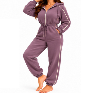 EAZWEARS Womens Fleece <b>Jumpsuit</b> <b>Wide</b> <b>Leg</b> One Piece Fashion Apparel Wholesale Exporter Manufacturer Supplier Custom Sizes OEM ODM - Product Image 4