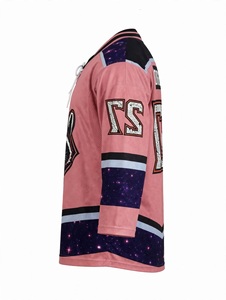Jersey de Hockey sobre Hielo Raccoon Galaxy de Alta Calidad, Ropa Deportiva Vintage al por Mayor, Cuello con Cordones, Uniforme Atlético Transpirable - Product Image 3