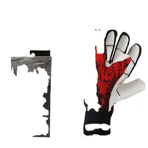 热卖守门员手套专业保护4毫米乳胶3D针织尼龙足球守门员手套