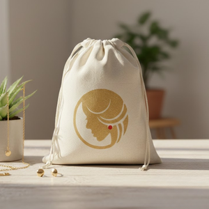 Reusable <b>Small</b> Size Burlap Drawstring Bag Handle | Custom Printed Eco Friendly Tote for <b>Shopping</b> Grocery Corporate Promotion - Product Image 5