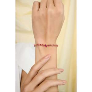 18K <b>Ruby</b> Fashion Tennis <b>Bracelet</b> Contemporary Pear & Marquise Cut - Product Image 6