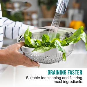 กระชอนกรองอาหารสแตนเลสเกรดร้านอาหาร ทนทาน ใช้ได้หลากหลาย สำหรับผัก ผลไม้ ใช้กับเครื่องล้างจานได้ ใช้งานง่าย - Product Image 6