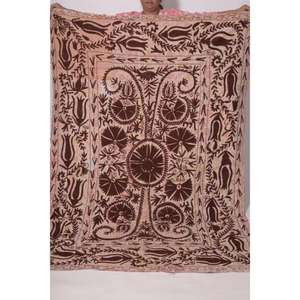 Bohemian Kantha Suzani Embroidered <b>Quilt</b> Handmade Vintage Cotton Floral Indian Bedspread <b>Throw</b> Blanket Eco-Friendly Washable - Product Image 2