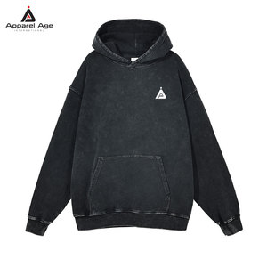 ขายส่งเสื้อฮู้ดดี้ผู้ชายแบบย้อมสีเอซิด ราคาโรงงาน รับออกแบบโลโก้ตามสั่ง - Product Image 1