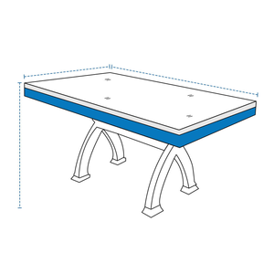 Housse de table de poker personnalisée - Carrée ou rectangulaire, fabriquée au Vietnam, housses de coussin d'extérieur de haute qualité, imperméables et résistantes aux UV HDT - Product Image 2