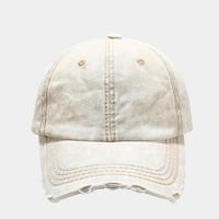 Casquette de baseball en jean délavé, 6 panneaux, réglable, unisexe, décontractée, couleur unie, en coton, toutes saisons, style adulte