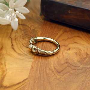 Anillo Abierto Doble Dragón de Latón Ajustable, Joyería Gótica Mítica, Anillo de Fantasía, Regalo para Hombres y Mujeres - Product Image 3