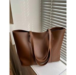 Latest Arrival Luxury Women's Crocodile Pattern <b>Tote</b> Bag Brown Casual Style Durable Open Top Two Handles Daily Use Handbags - Product Image 2