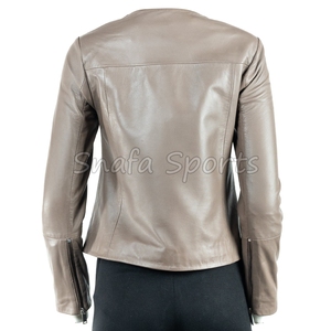 Chaqueta de Cuero Moderna para Mujer, Chaqueta Corta Ajustada de Primera Calidad, Chaqueta de Motera a la Moda, Ropa de Abrigo de Invierno para Mujer - Product Image 4