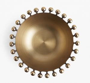 Cuenco Metálico Contemporáneo con Borde Dorado, Centro de Mesa Decorativo para Hogar, Oficina, Sala de Estar y Mesa de Comedor - Product Image 4
