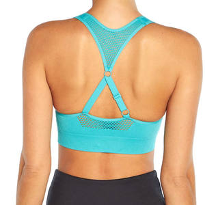 Women Lightweight High Support Sports <b>Bra</b> <b>Removable</b> <b>Pads</b> Front Adjustable Straps Breathable Mesh for Yoga Running Gym Fitness - Product Image 2