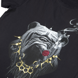 Camiseta de Verano para Hombre, Diseño Personalizado, 100% Algodón, Talla Grande, Estilo Deportivo Urbano, Cuello Redondo, con Pedrería, Transpirable y de Secado Rápido - Product Image 5