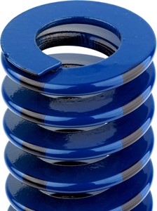 Resorte de compresión USB de sección ovalada Mollificio Bordignon Blue Die, con carcasa de carga media, diámetro: 1, diámetro de la varilla: 1/2, longitud libre: 3 1/2 pulgadas - Product Image 5