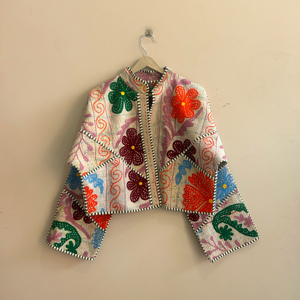 Chaqueta Kantha vintage reversible para mujer, abrigo bordado, chaqueta Suzani - Product Image 1