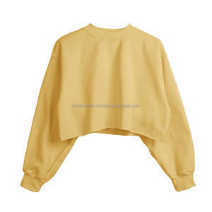Sweat-shirt oversize personnalisé pour femme, col montant, imperméable, en Spandex/Polyester, avec logo frontal et manches lanternes, 300g - Product Image 5