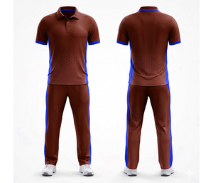 Durable and Comfortable <b>Cricket</b> Uniform Set Full Sublimation Printing | Men Women Youth <b>Cricket</b> Wears Polo Shirt and Trouser - Product Image 1