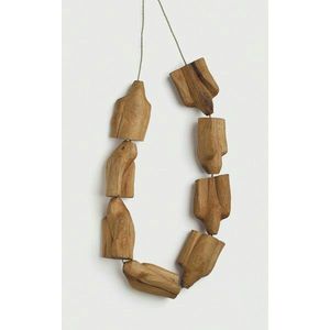 Handcrafted Sustainable Women's Necklace with Wooden <b>Beads</b> <b>Crystal</b> Fashion Accessories - Product Image 2
