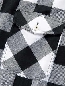 Áo Nỉ Kẻ Caro Nam Dài Tay, Màu Đen Và Trắng Ôm Vừa - Product Image 4