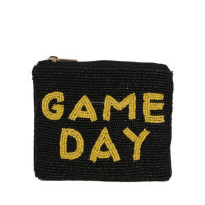 กระเป๋าใส่เหรียญผ้าไหมประดับลูกปัดสีแดงขาว ตัวอักษรสีดำ ปิดด้วยแม่เหล็ก ทนทาน พับได้ พร้อมคำคมสร้างแรงบันดาลใจ ประดับด้วยลูกปัดเม็ดเล็ก - Product Image 2