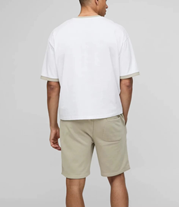 Factory Wholesale Men <b>T</b> <b>Shirt</b> Shorts Set Lightweight Cotton Casual Daily Beach Wear Clothing Set OEM Manufacturer - Product Image 6