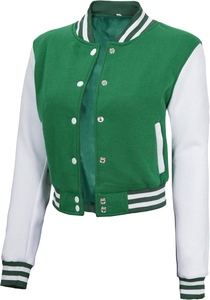 เสื้อแจ็คเก็ตผู้หญิงสุดหรู แจ็คเก็ตสไตล์วาร์ซิตี้ พรีเมียม สวมใส่สบาย อุ่นในฤดูหนาว ระบายอากาศได้ดี แฟชั่นลำลอง - Product Image 2