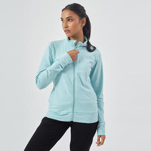 Chaqueta Deportiva Ligera, Transpirable y Reversible para Pilates y Ejercicio, Corte Ajustado, para Mujer - Azul Claro - Product Image 1