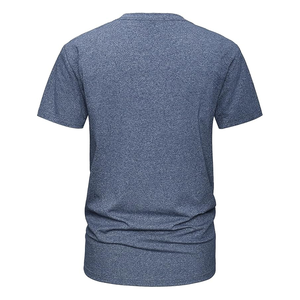 เสื้อยืดคอกลมแขนสั้นผู้ชาย ปรับขนาดได้ ผ้าฝ้าย 100% แห้งเร็ว ระบายอากาศดี ดีไซน์ใหม่สำหรับฤดูร้อน รับสกรีนโลโก้ด้านหน้า - Product Image 3