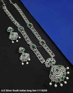 Ensemble de bijoux de mariée en diamant américain classique Collier et boucles d'oreilles en deux pièces pour mariage Style classique à la mode - Product Image 1