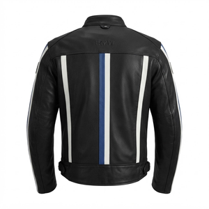 Chaqueta de Motociclismo de Cuero Vacuno Genuino para Hombre, Equipo de Protección Nivel 2 CE con Protección para la Espalda - Product Image 2